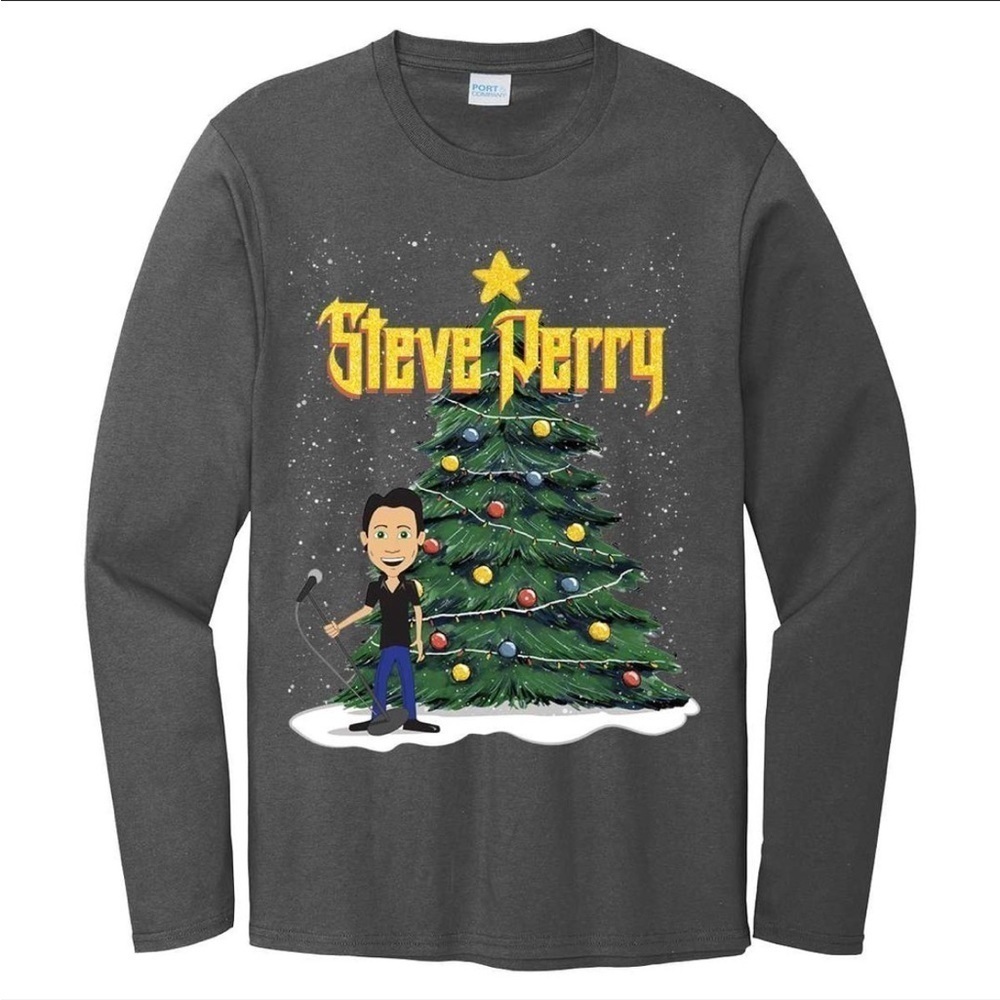 Steve Perry Holiday Christmas Long Sleeve Tee  NWOT 3X